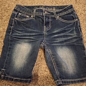 Girls 10 Revolution Revolt Classic Blue Denim Kids Shorts